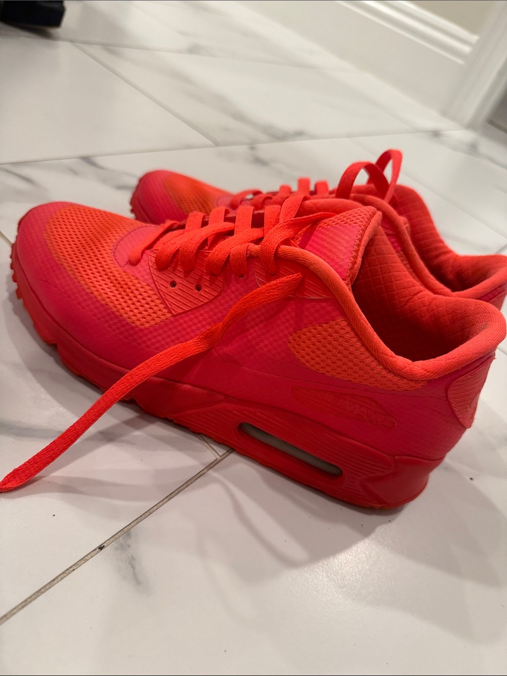 Nike Kids Neon Red/Pink Athletic Sneakers